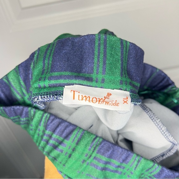 Green and Blue Plaid Women's Skirt Sz XL - Picture 4 of 6